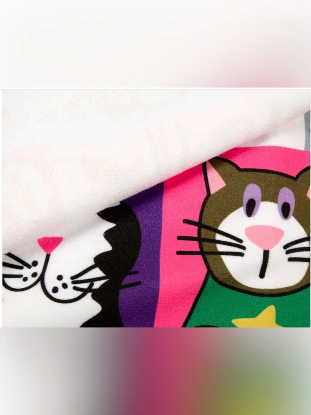 Cartoon Cats Microfiber Beach Towel